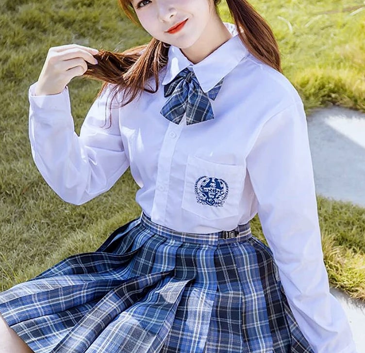 ZOKI Plaid Pleated Mini Skirt High Waist Bow Knot — parts overview