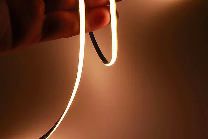 3mm COB LED Strip 12V Dimmable Flexible Light 400LEDs — scale reference