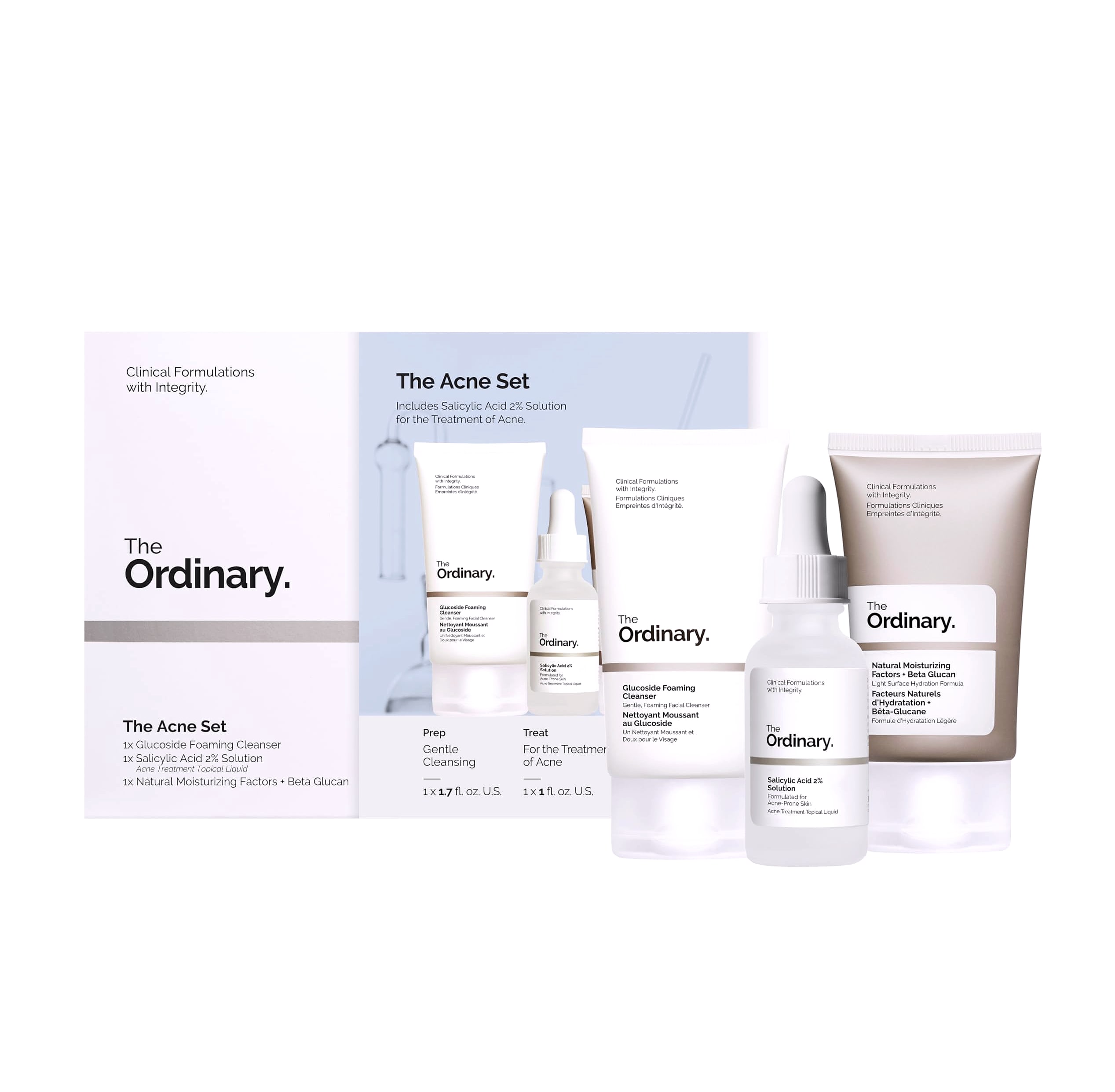 The Ordinary Acne Set with Salicylic Acid and Moisturizing Factors
