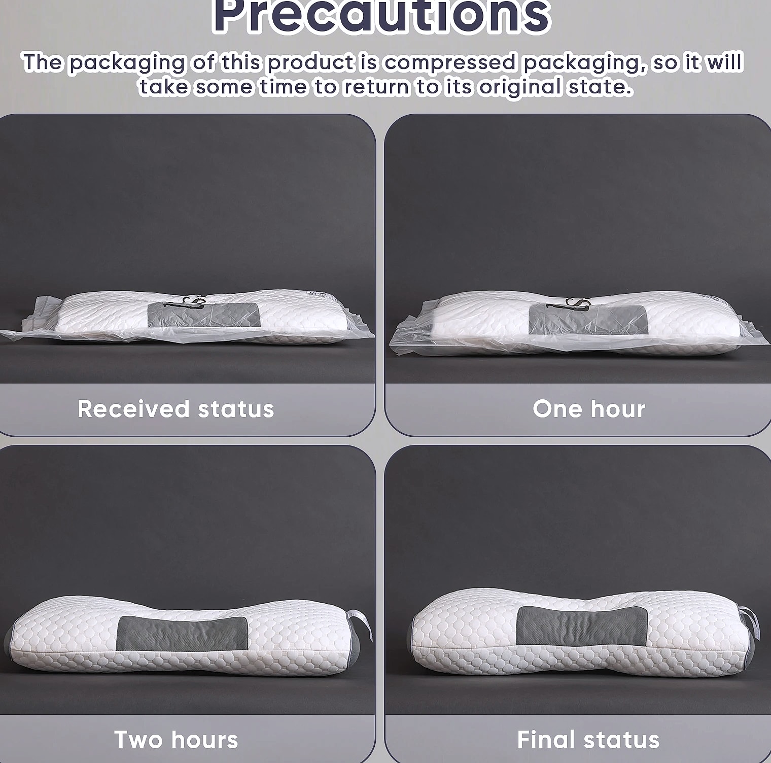 Ufist Adjustable Orthopedic Neck Pillow for Sleep Support — assembled view