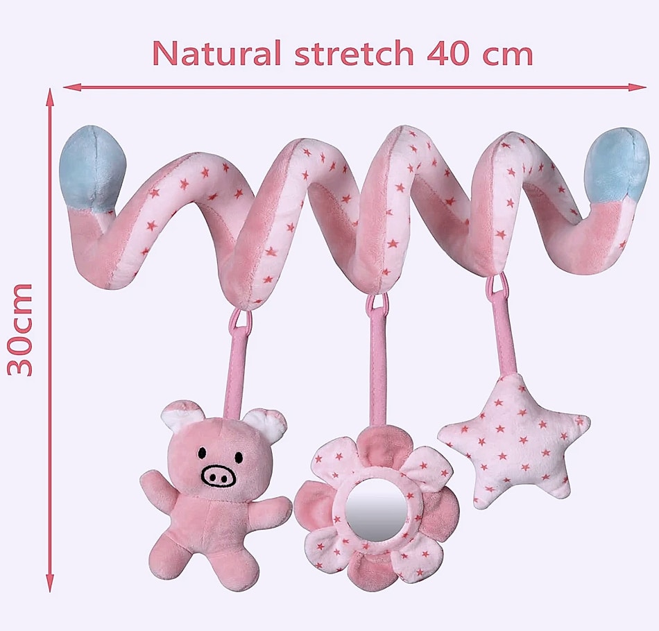 QWZ Infant Spiral Activity Hanging Toys for Car Seat — scale reference