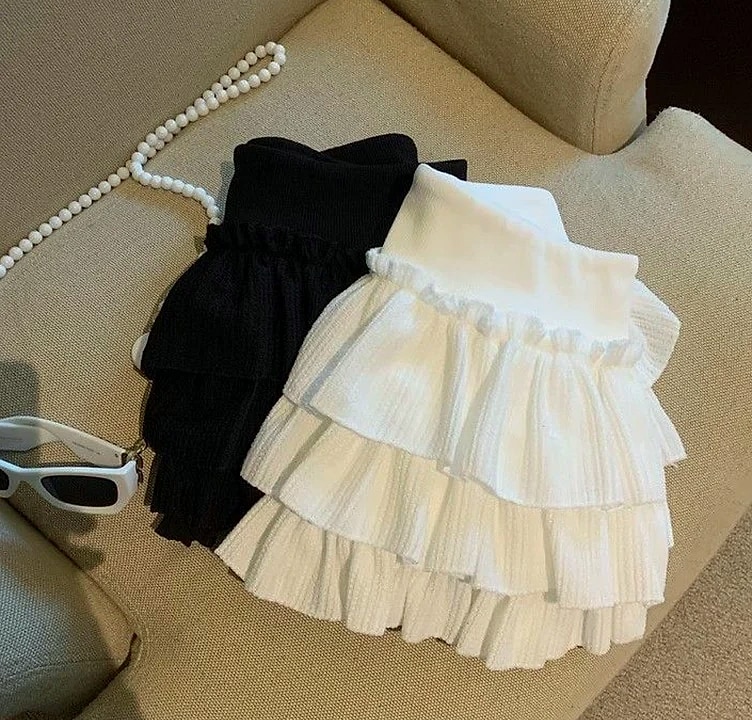 XPQBB Women's Mini Skirt Korean Fashion Ruched Ruffle — build progress