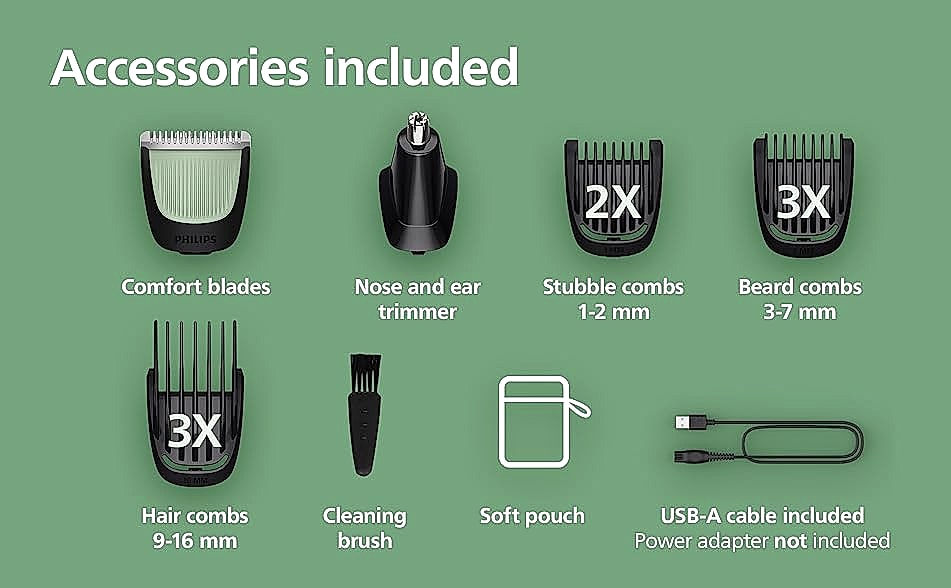 Norelco 3000 Series 13-in-1 Beard and Head Hair Trimmer — side view