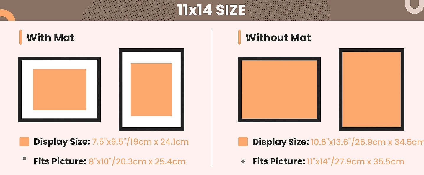 Upsimples 11x14 Picture Frame for 8x10 Photos with Mat — package contents