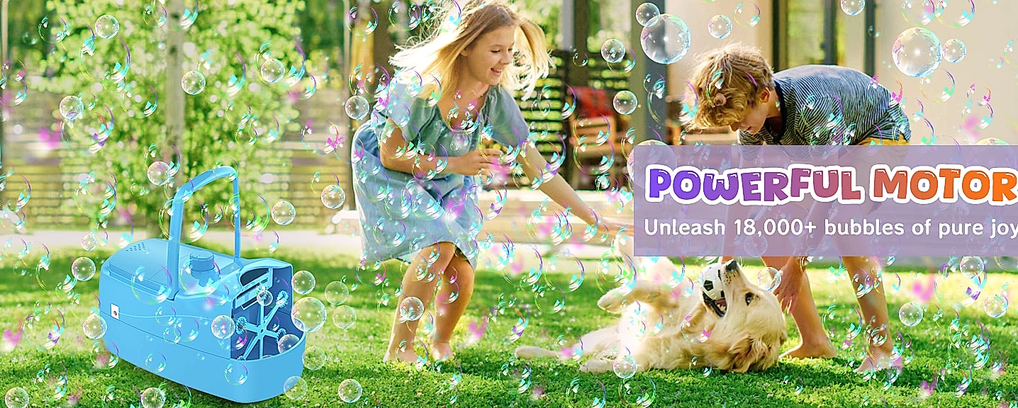 Sizonjoy Automatic Bubble Machine with 6 Wands, 18000+ — interior detail