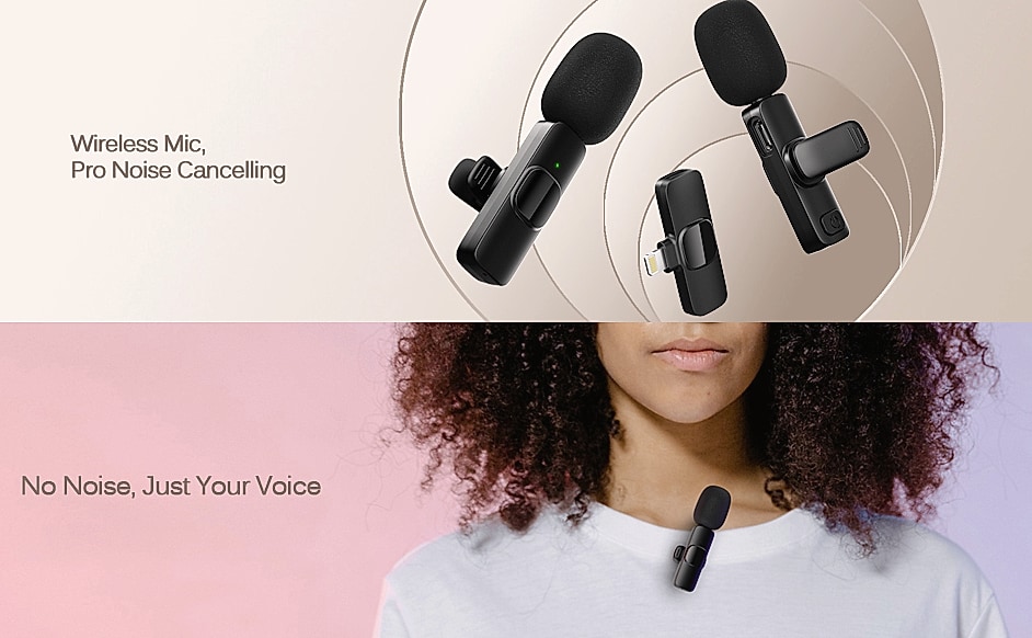 Labstandard Wireless Lavalier Microphone for iPhone and — package contents
