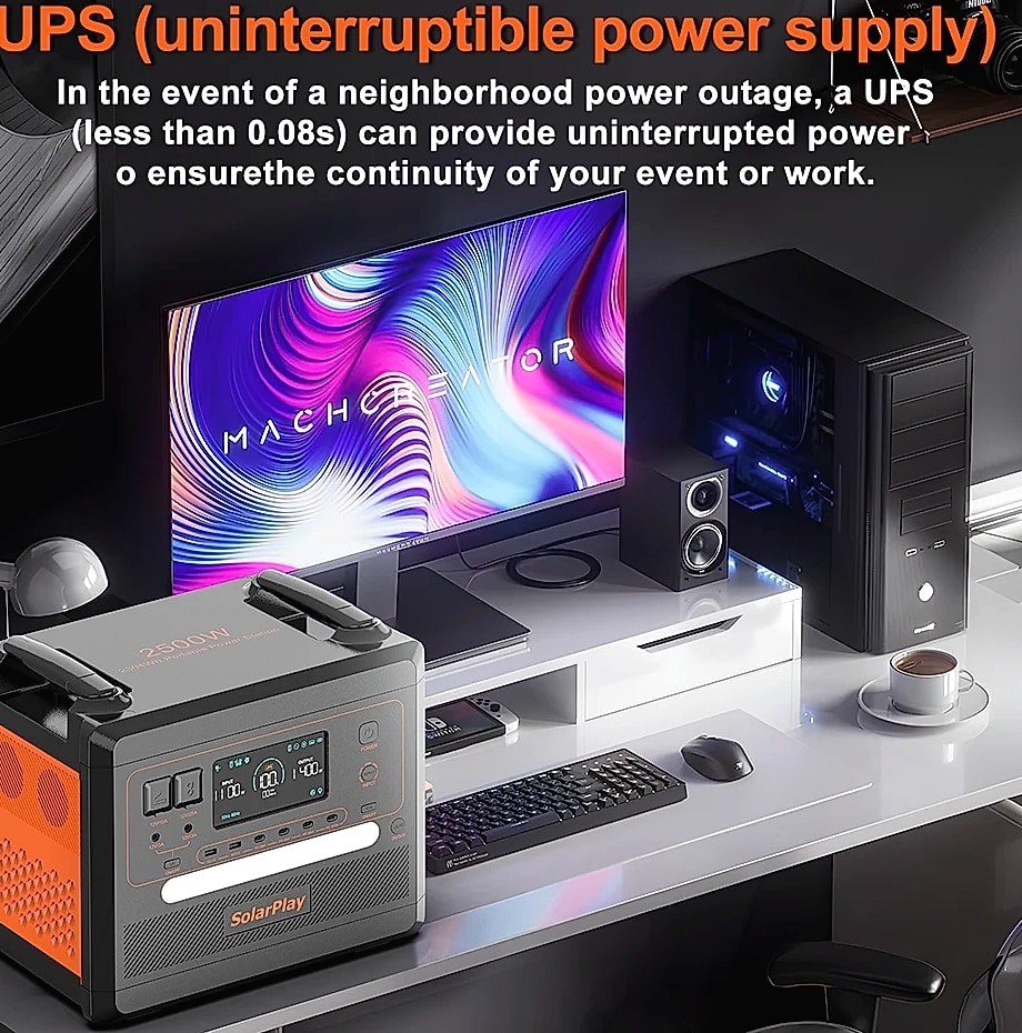 SOLARPLAY Q2402M 2500W Portable Power Station 2300Wh — feature highlights