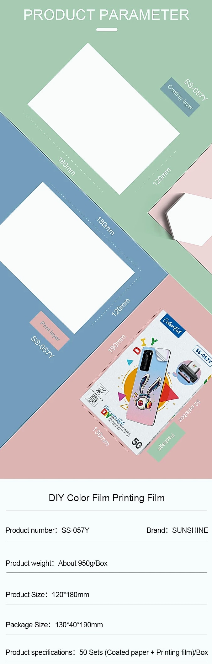 Sunshine SS-057 Hydrogel Screen Protector Film for Mobile — feature highlights