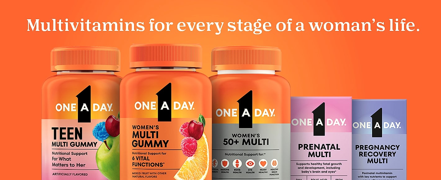 One A Day Women 50+ Multivitamin Tablets, 200 Count — assembled view