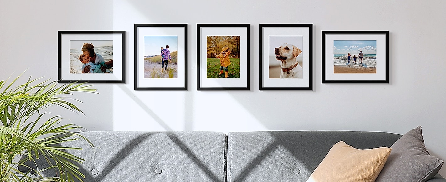 Upsimples 11x14 Picture Frame for 8x10 Photos with Mat — side view