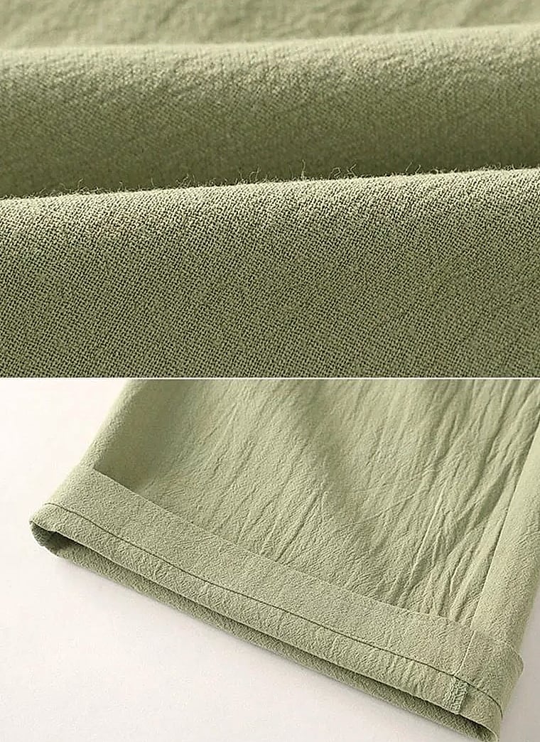 XPQBB Women's Summer Casual Pants Cotton Linen Blend — close-up details