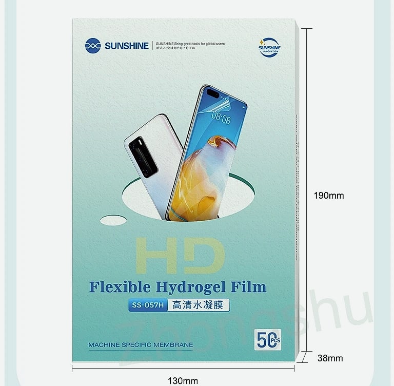 Sunshine SS-057 Hydrogel Screen Protector Film for Mobile — build progress