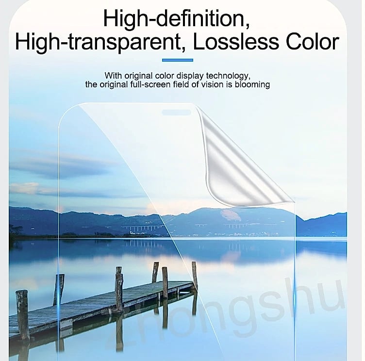 Sunshine SS-057 Hydrogel Screen Protector Film for Mobile — side view