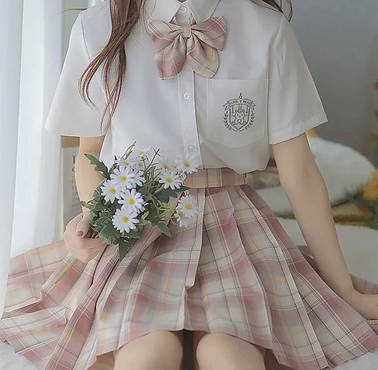 ZOKI Plaid Pleated Mini Skirt High Waist Bow Knot — build progress