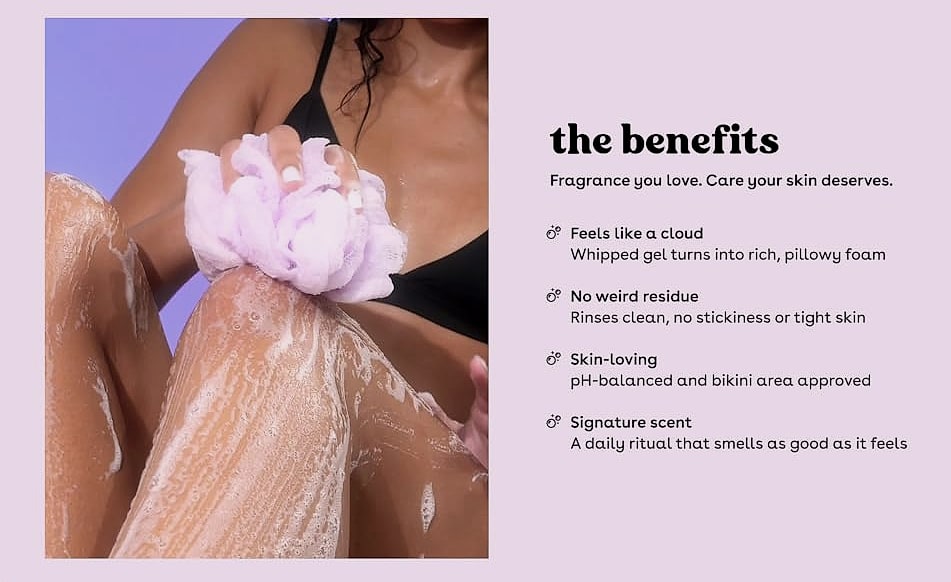 eos Vanilla Cashmere Body Wash, Moisturizing Creamy Gel, 16 — close-up details