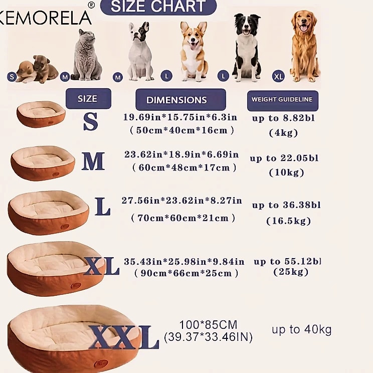 KEMORELA Oval Snuggle Pet Bed for Cats and Small Dogs — close-up details