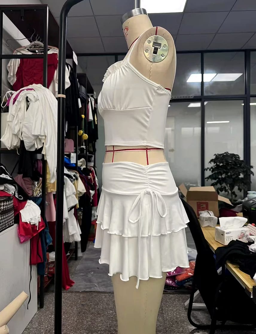 Soqoool High Waist Solid Color Short Skirt for Women — side view