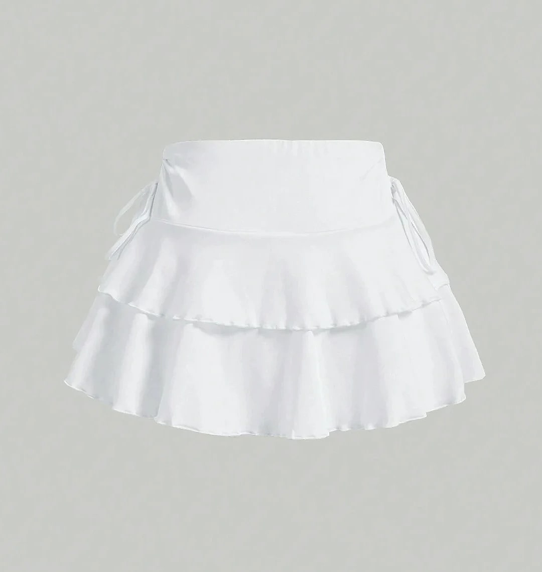 Soqoool High Waist Solid Color Short Skirt for Women — assembled view