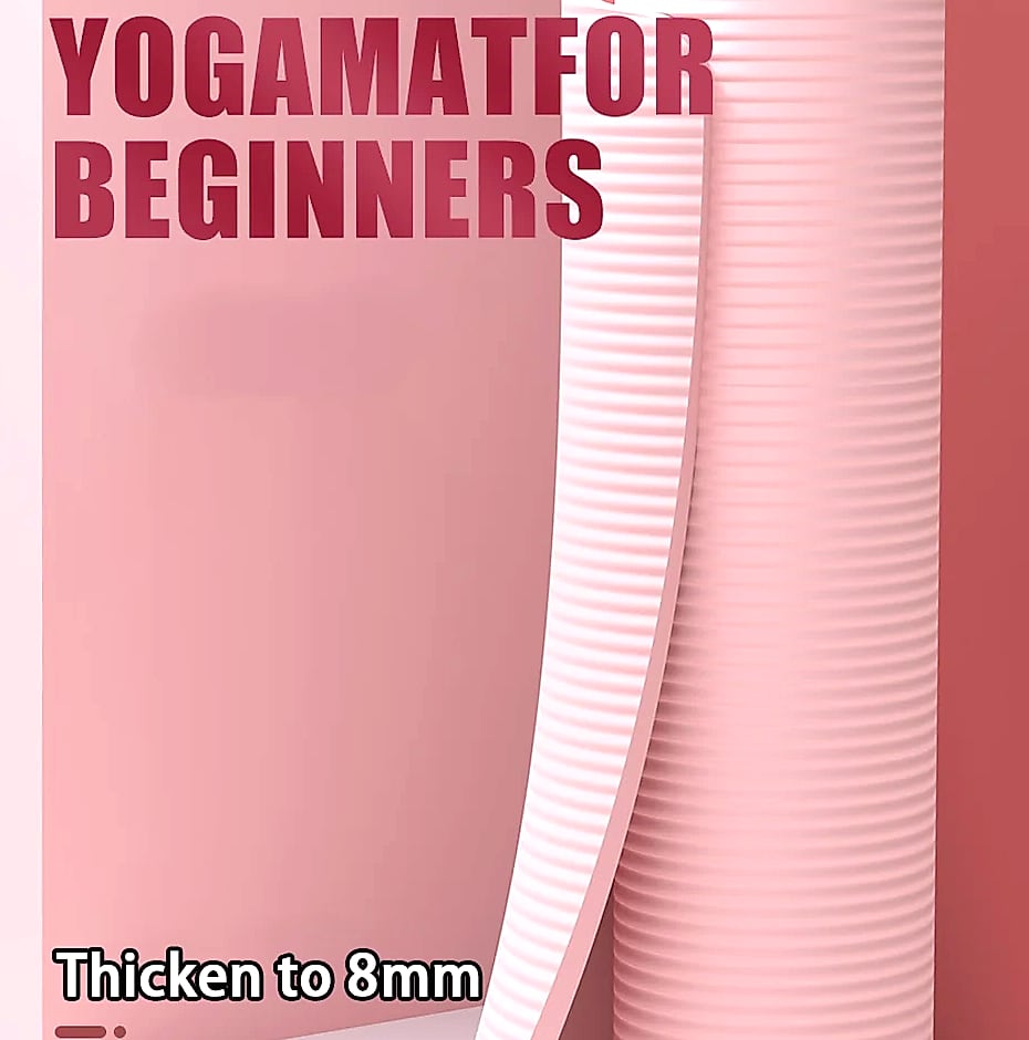 Lostook 8mm NBR Yoga Mat Anti-Slip for Beginners — scale reference