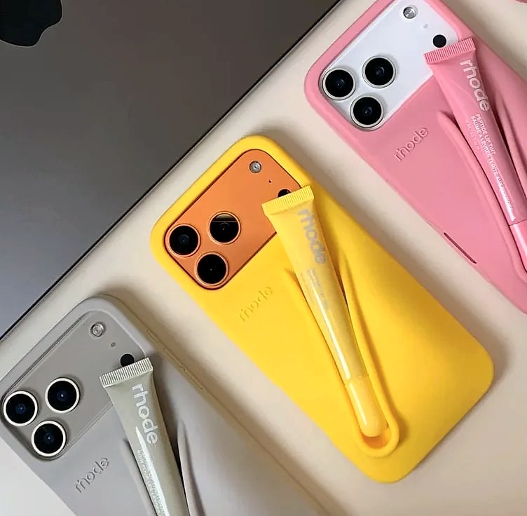 RHODE Lemontini Silicone Phone Case for iPhone — assembled view
