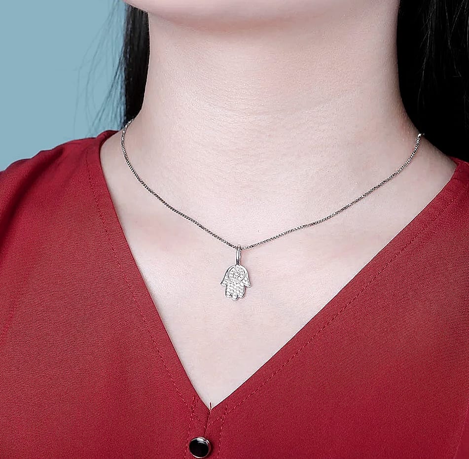 TOPGRILLZ 925 Sterling Silver Hand Pendant Cubic Zirconia — build progress