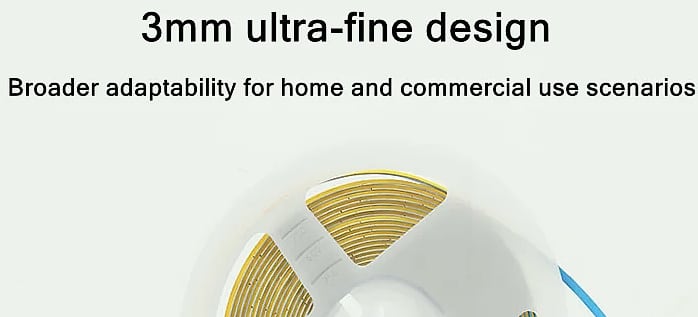 3mm COB LED Strip 12V Dimmable Flexible Light 400LEDs — feature highlights