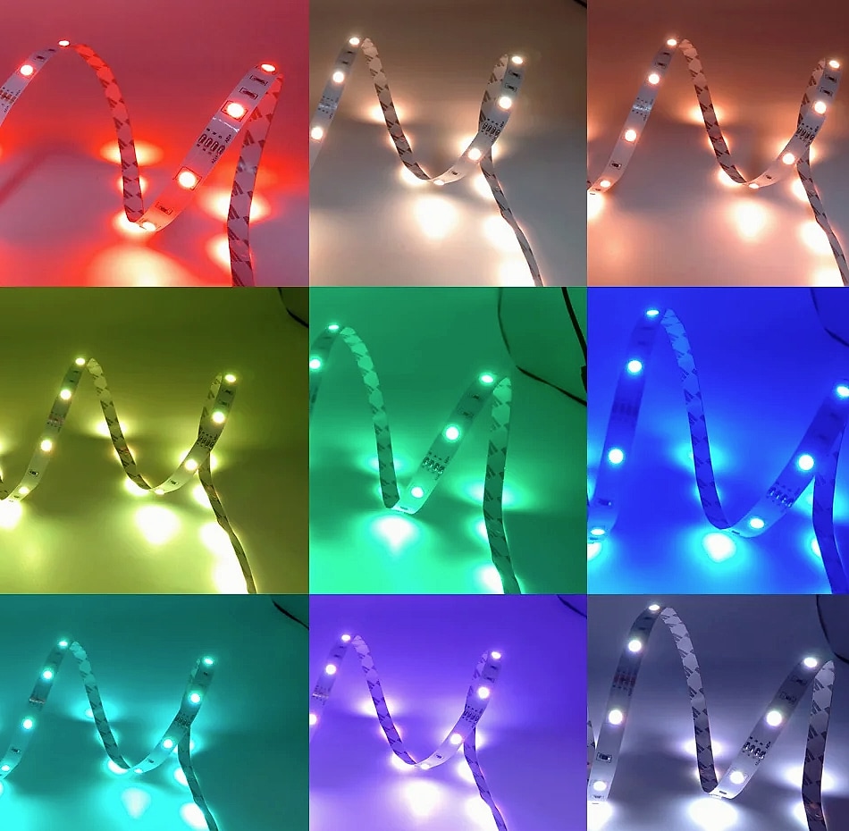 Adiodo USB LED Strip 5050 RGB Smart Light Bluetooth WiFi — close-up details
