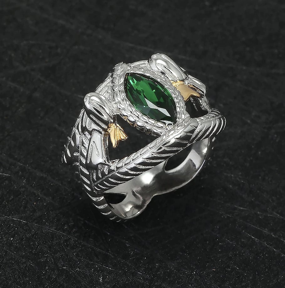 GQTorch 925 Sterling Silver Lord Ring of Barahir — scale reference