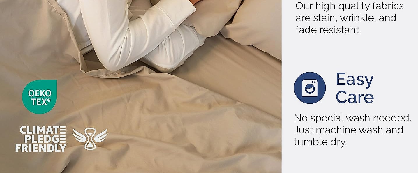 CGK Unlimited Queen Sheet Set with Deep Pockets and Soft — assembled view