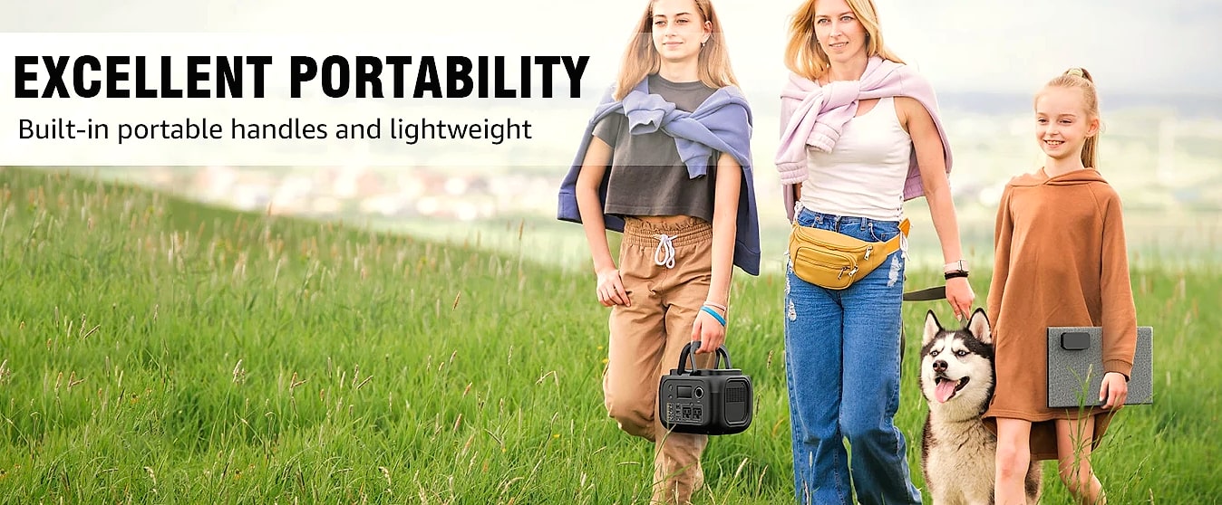 SinKeu 300W Portable Power Station with 40W Solar Panel Kit — close-up details