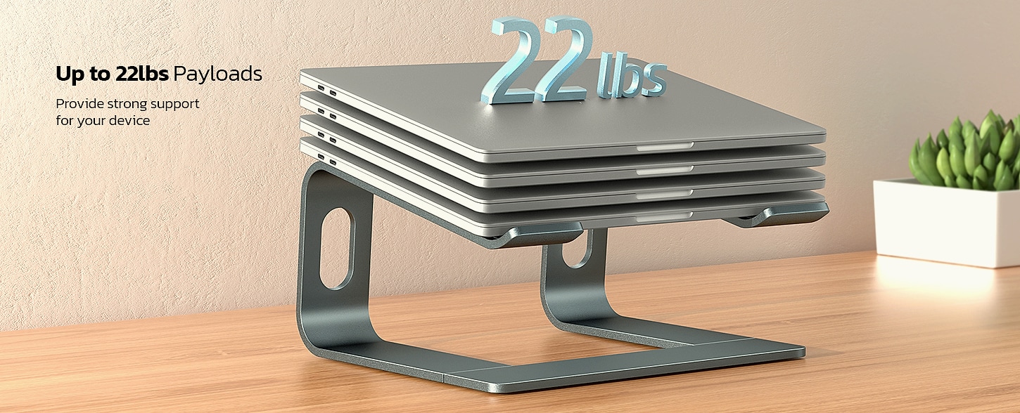 Nulaxy All-Aluminum Laptop Stand for Desk, Ergonomic — package contents