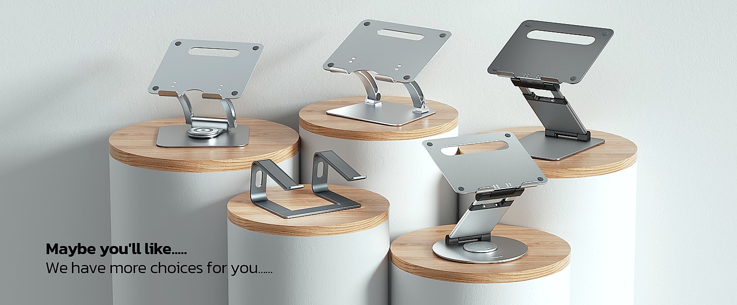 Nulaxy All-Aluminum Laptop Stand for Desk, Ergonomic — close-up details