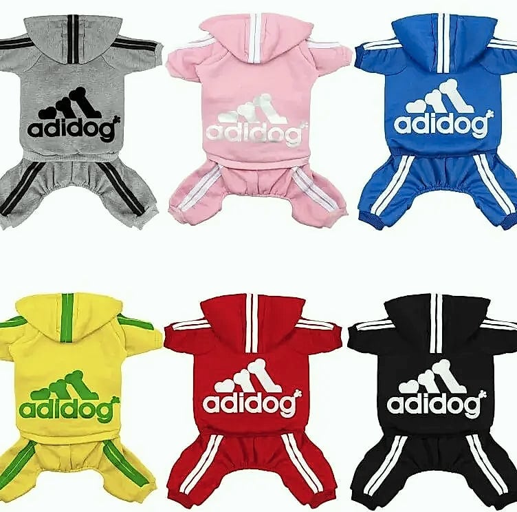 WANGMEOW Adidog Dog Jumpsuit Warm Hoodies Pet Clothing — assembled view