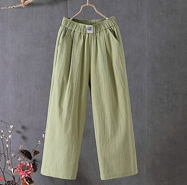 XPQBB Women's Summer Casual Pants Cotton Linen Blend — parts overview