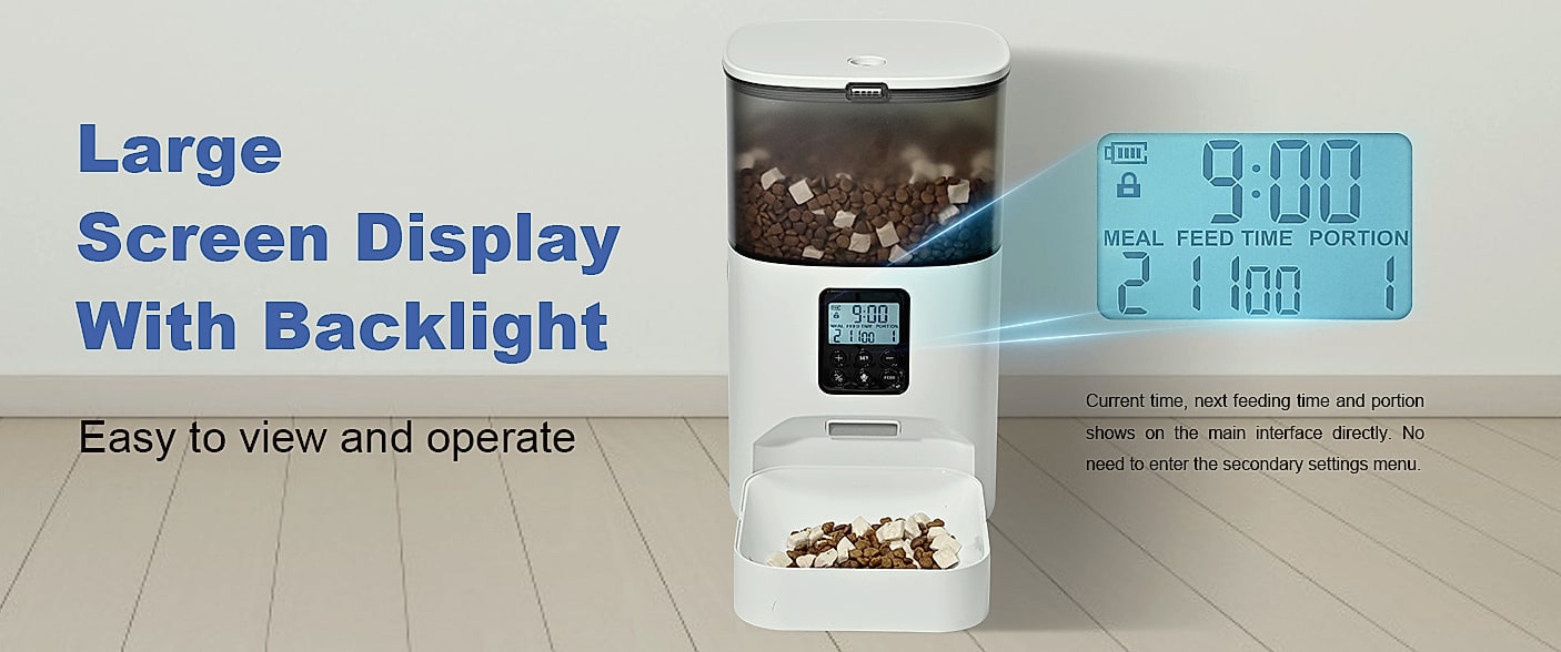 ANDOLL HOME Automatic Cat Feeder 4L with Voice Recorder — scale reference