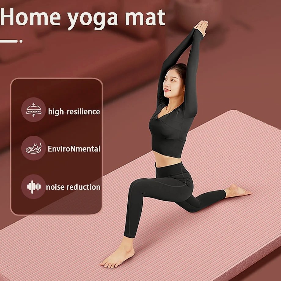 Lostook 8mm NBR Yoga Mat Anti-Slip for Beginners — package contents