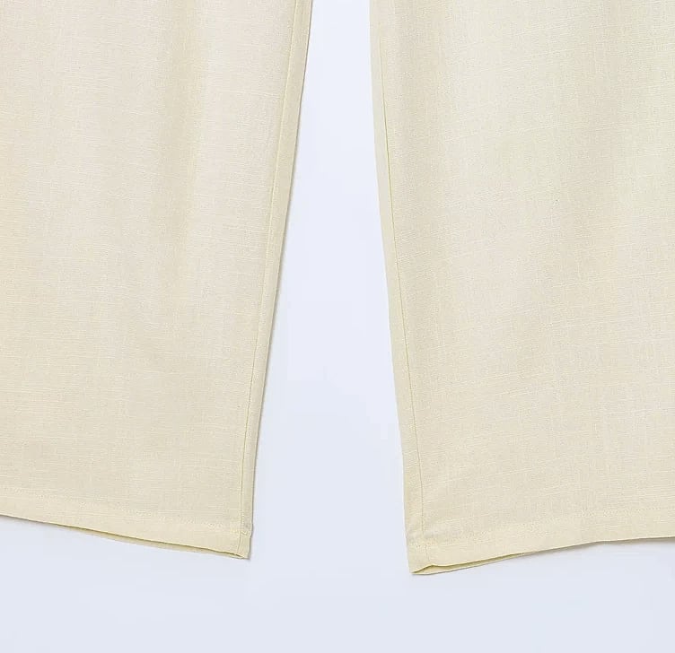 HXAO Women's Baggy Wide Linen Pants High Waist Casual — size comparison