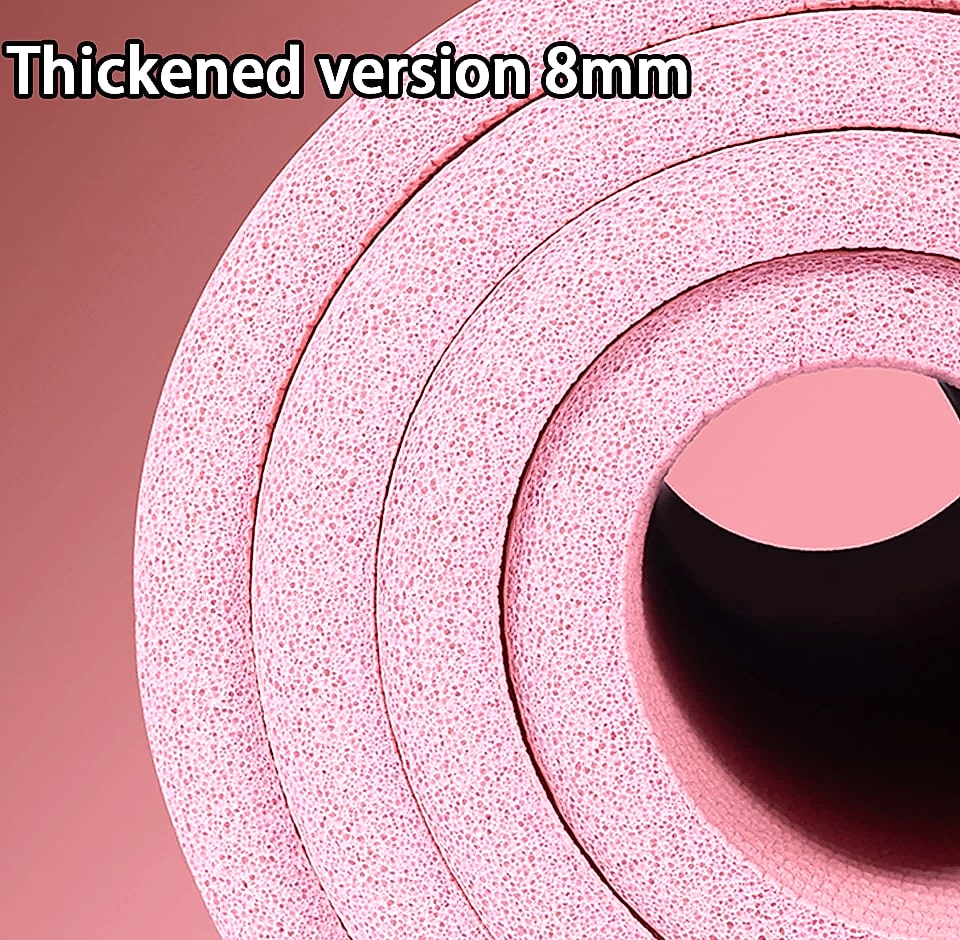Lostook 8mm NBR Yoga Mat Anti-Slip for Beginners — close-up details