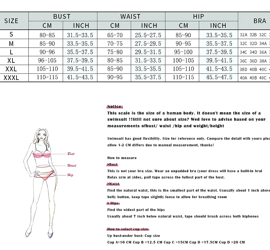 Women's White Solid Color Bikini Two-Piece Swimsuit — package contents
