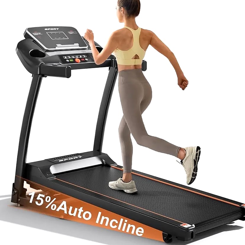 3.0HP Folding Treadmill with Auto Incline 0-15% Home Running — package contents