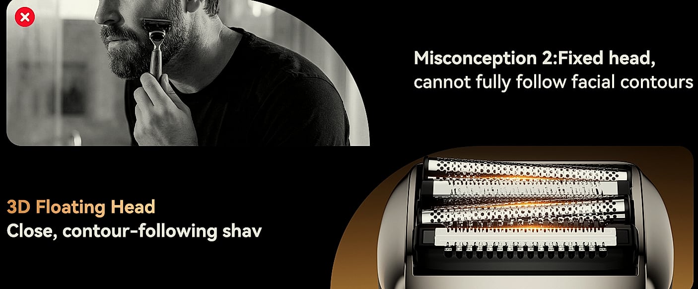 EchoByte 4-Blade Foil Shaver for Men, IPX7 Waterproof — build progress