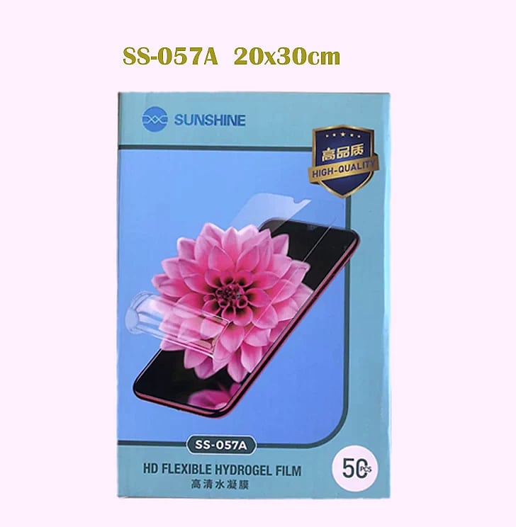 Sunshine SS-057 Hydrogel Screen Protector Film for Mobile — close-up details