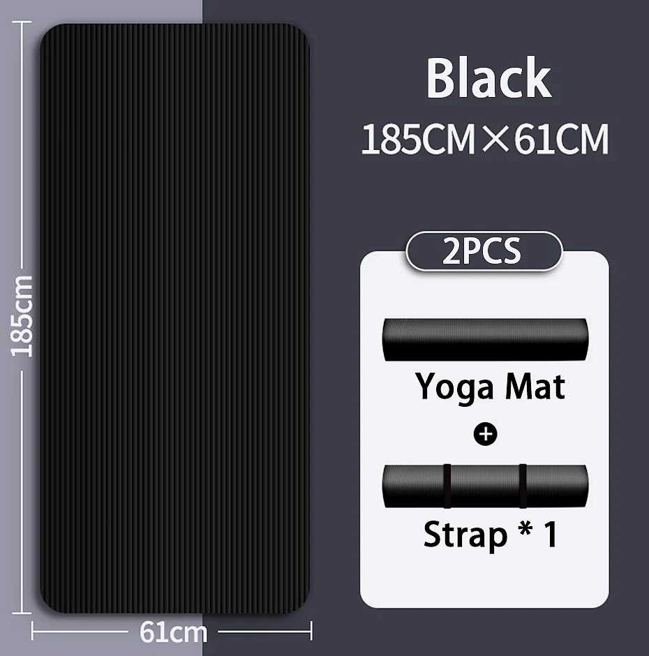Lostook 8mm NBR Yoga Mat Anti-Slip for Beginners — interior detail