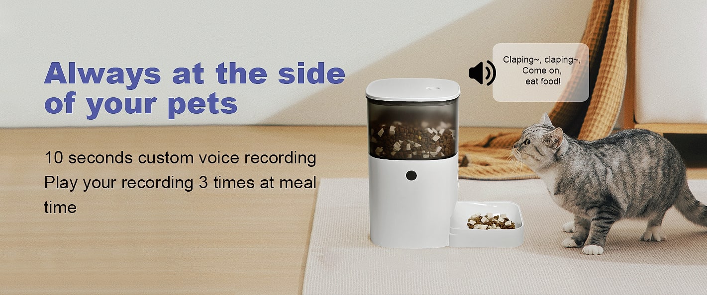 ANDOLL HOME Automatic Cat Feeder 4L with Voice Recorder — package contents