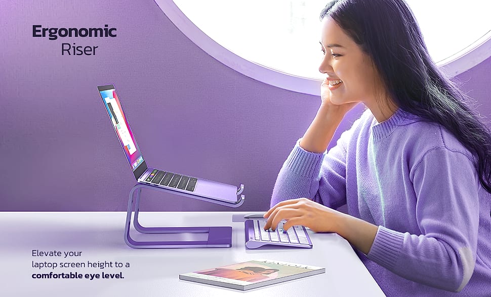 Nulaxy All-Aluminum Laptop Stand for Desk, Ergonomic — parts overview