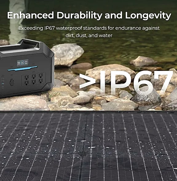 Renogy 400W Portable Solar Suitcase, Foldable Panel for RV — assembled view