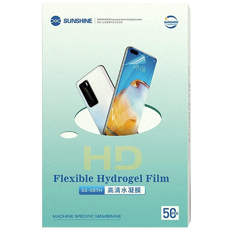 Sunshine SS-057 Hydrogel Screen Protector Film for Mobile — package contents