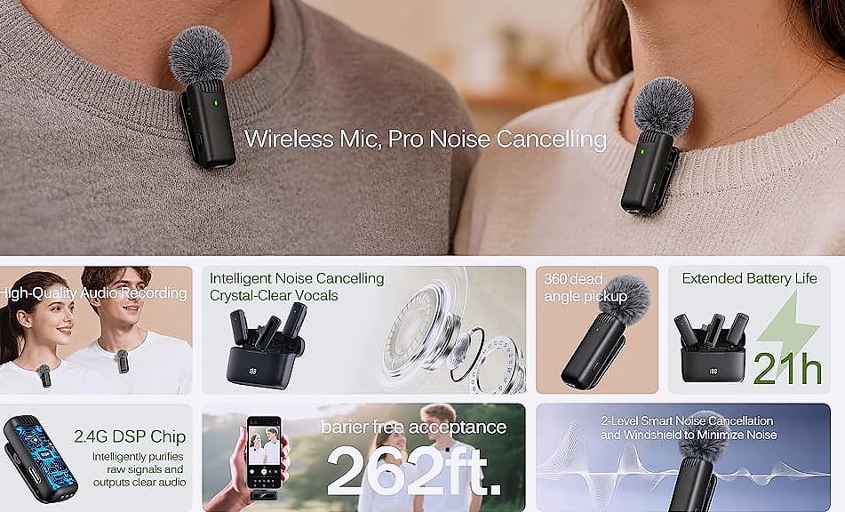 Labstandard Wireless Lavalier Microphone for iPhone and — interior detail