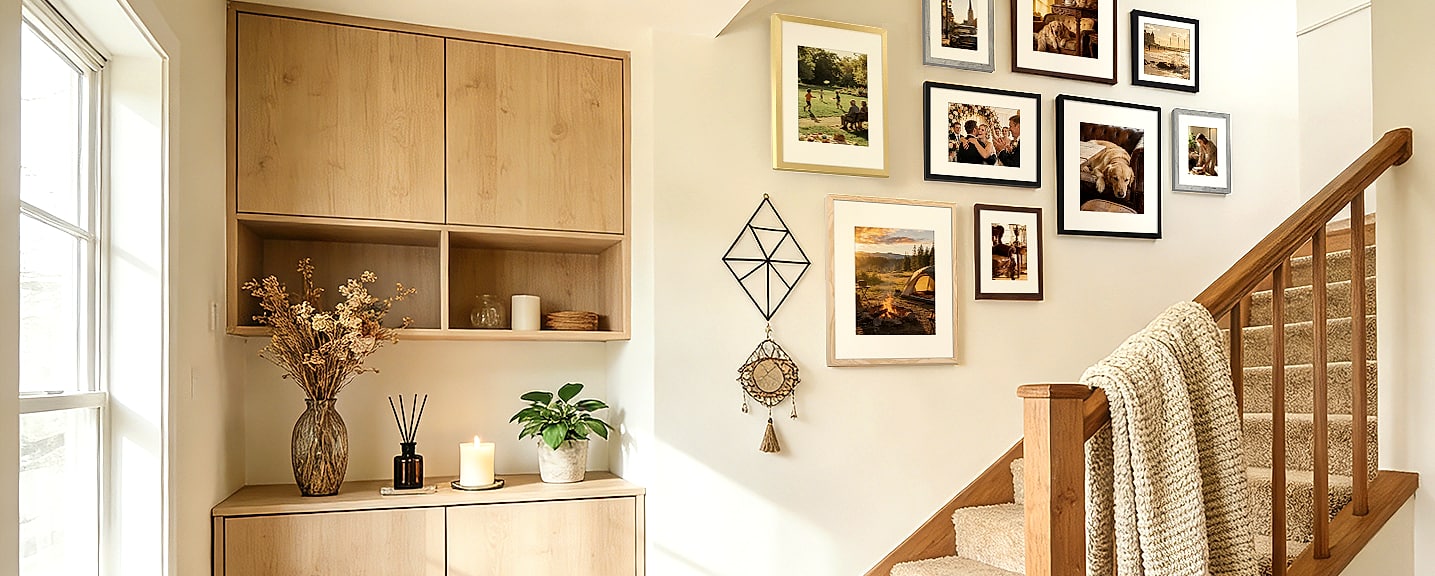 Upsimples 11x14 Picture Frame for 8x10 Photos with Mat — assembled view