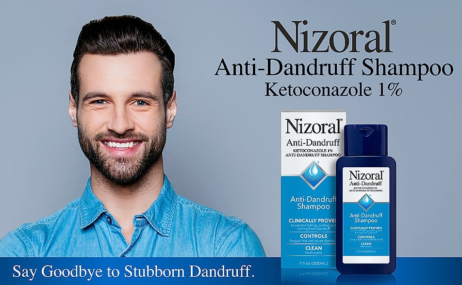 Nizoral Anti-Dandruff Shampoo 1% Ketoconazole Fresh Scent — package contents